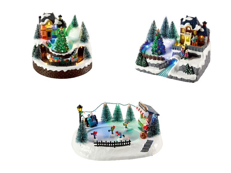Kerstdorp figuur met LED
