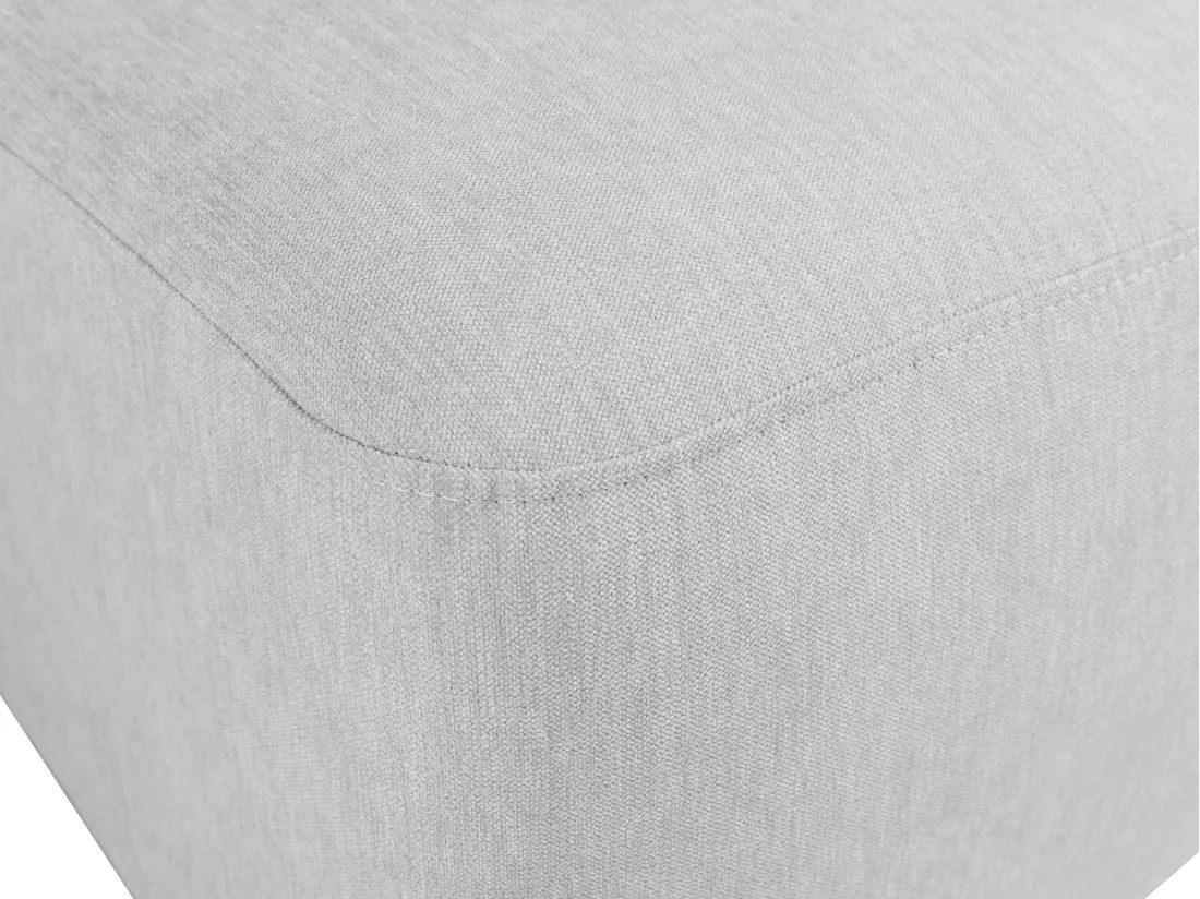 Canapé d'angle convertible et réversible en tissu gris clair ILANOR