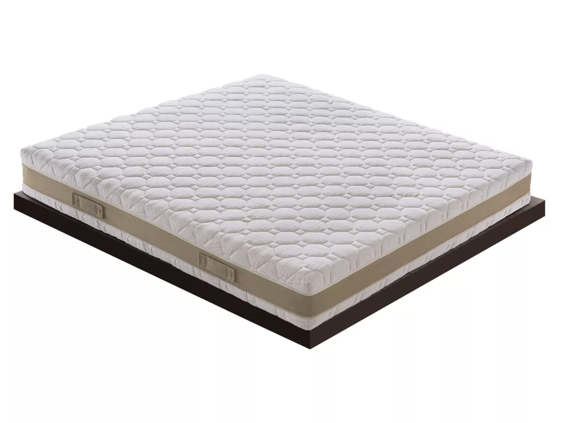 Matelas à mémoire de forme, 3 couches, déhoussable, 5 cm de mousse à mémoire de forme, 7 zones de confort 140x190 cm