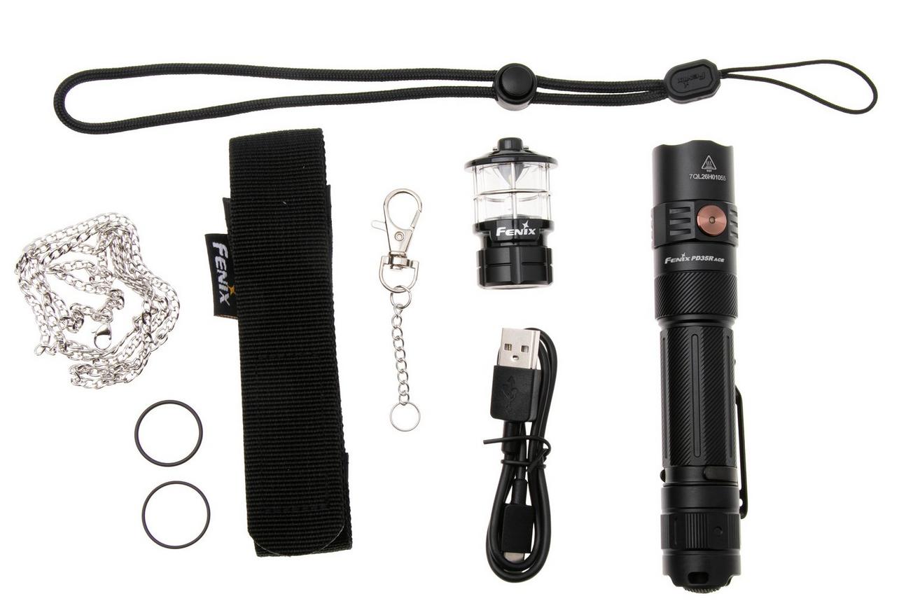 Fenix PD35R ACE, 2000 lumen programmeerbare zaklamp met CL01 mini-lantaarn, set