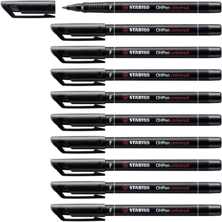 Folienstift - STABILO OHPen universal - permanent fein - 10er Pack - schwarz
