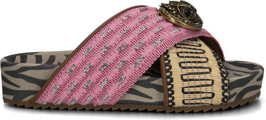 Kurt Geiger London Chelsea Cross Strap Slippers Dames Roze