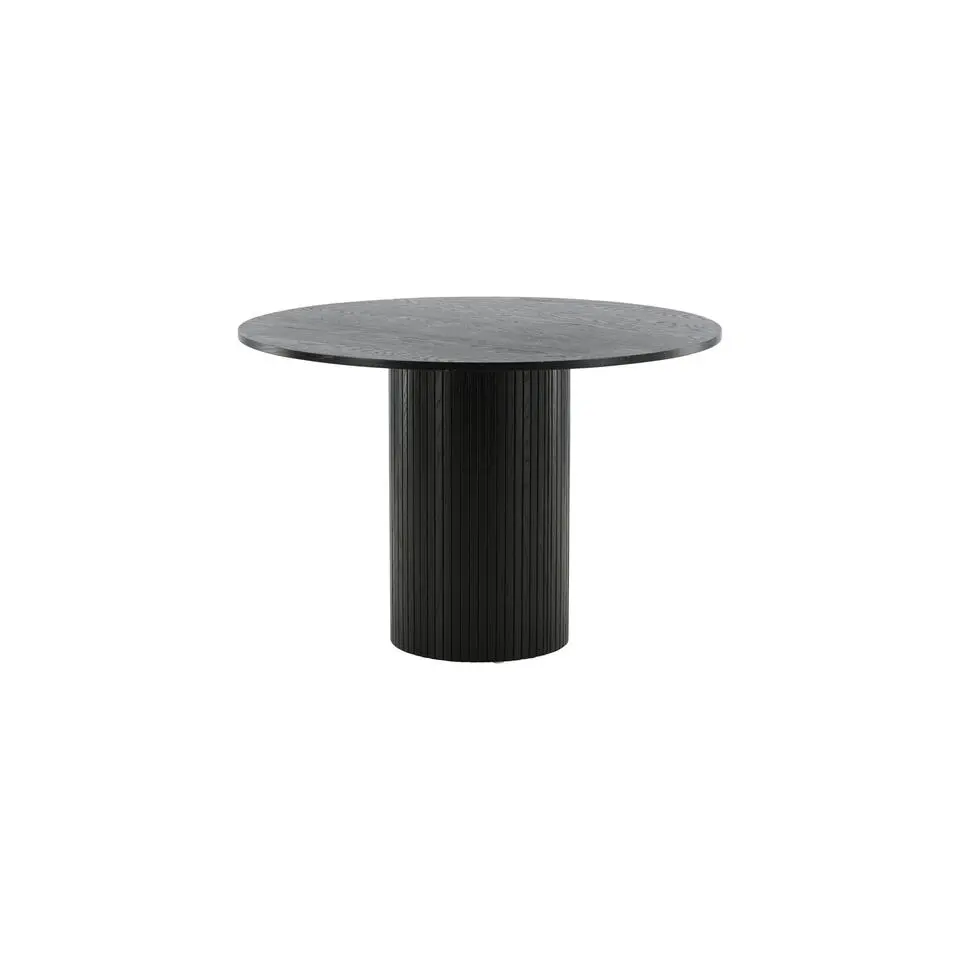 Eettafel Rond Zwart 110cm - Fineer - Scandinavisch