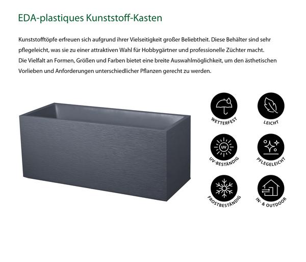 EDA Kunststoff-Kasten Graphit, anthrazit, ca.