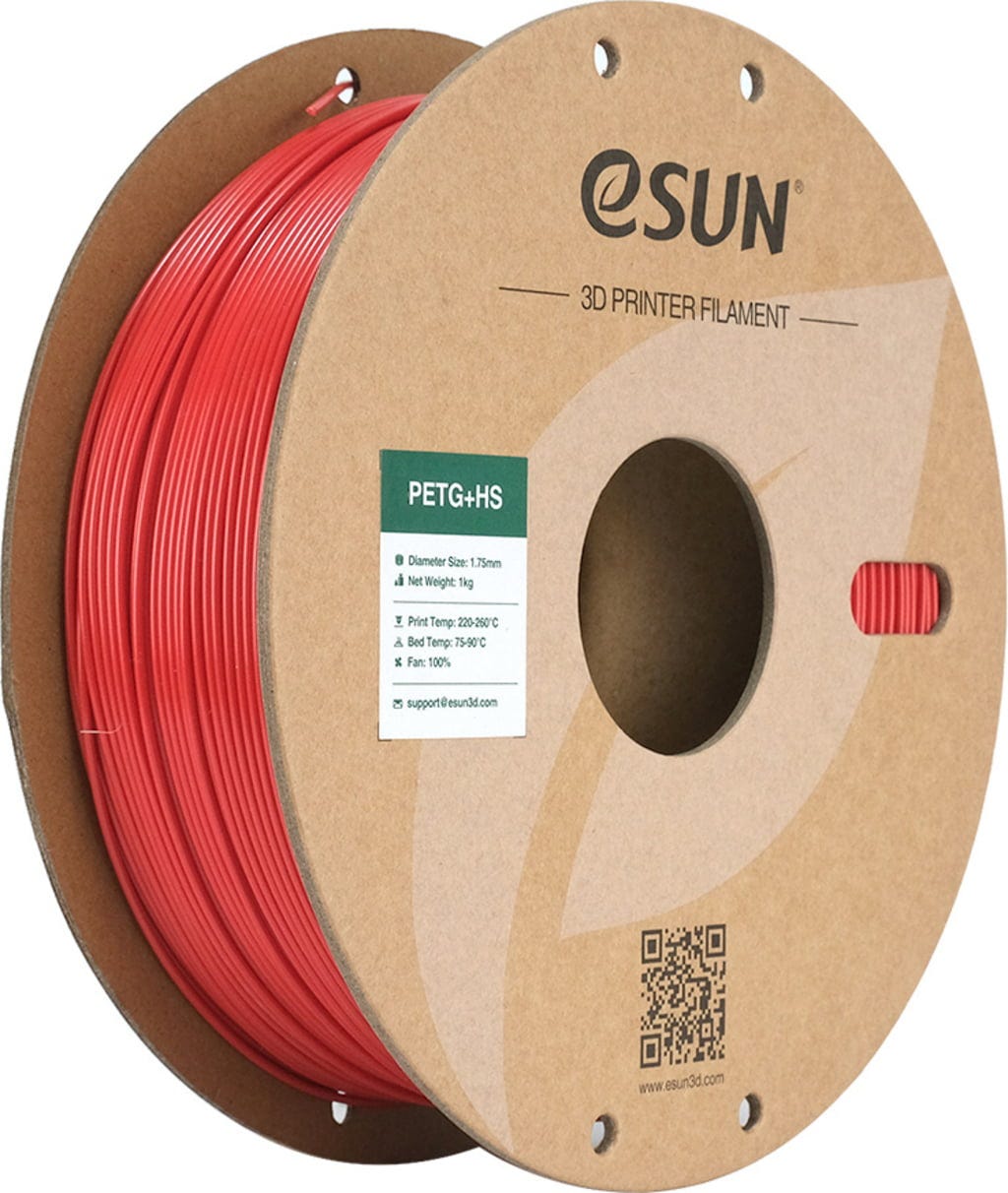 eSUN  PETG+HS Fire Engine Red, 1,75 mm / 1000 g    PETG-Material für den Hochgeschwindigkeitsdruck