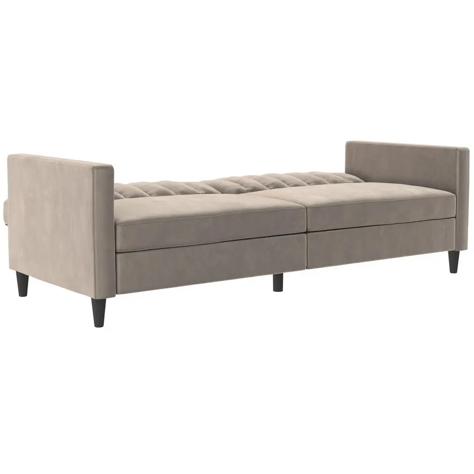 Celine - 3-zits slaapbank in taupe fluweel