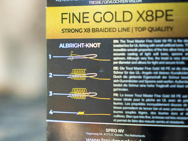 Tresse Spro Trout Master Fine Gold X8 PE (120m)