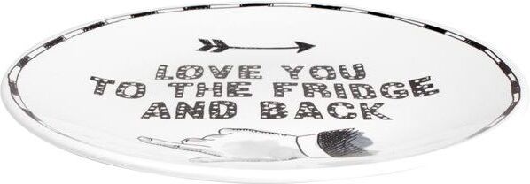 Blond Amsterdam bord Noir Love You wit / zwart D 22 H 1 cm