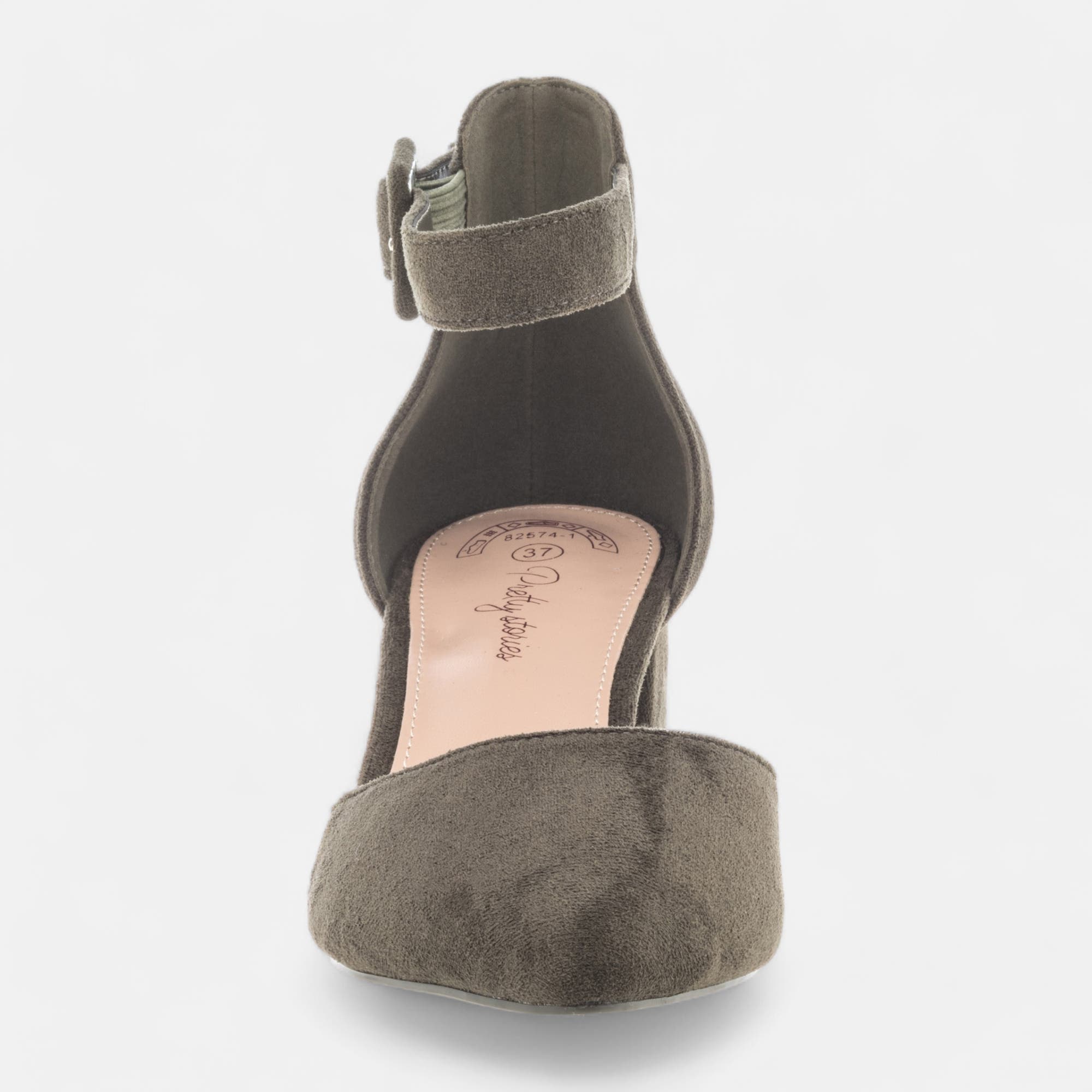 Escarpins quartiers ouverts à talon Femme kaki