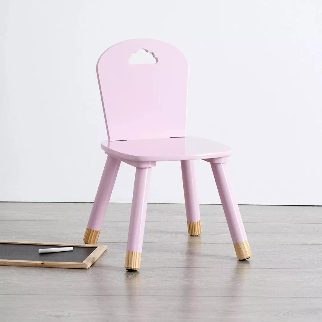 Chaise enfant bois (H50 cm) Douceur Rose