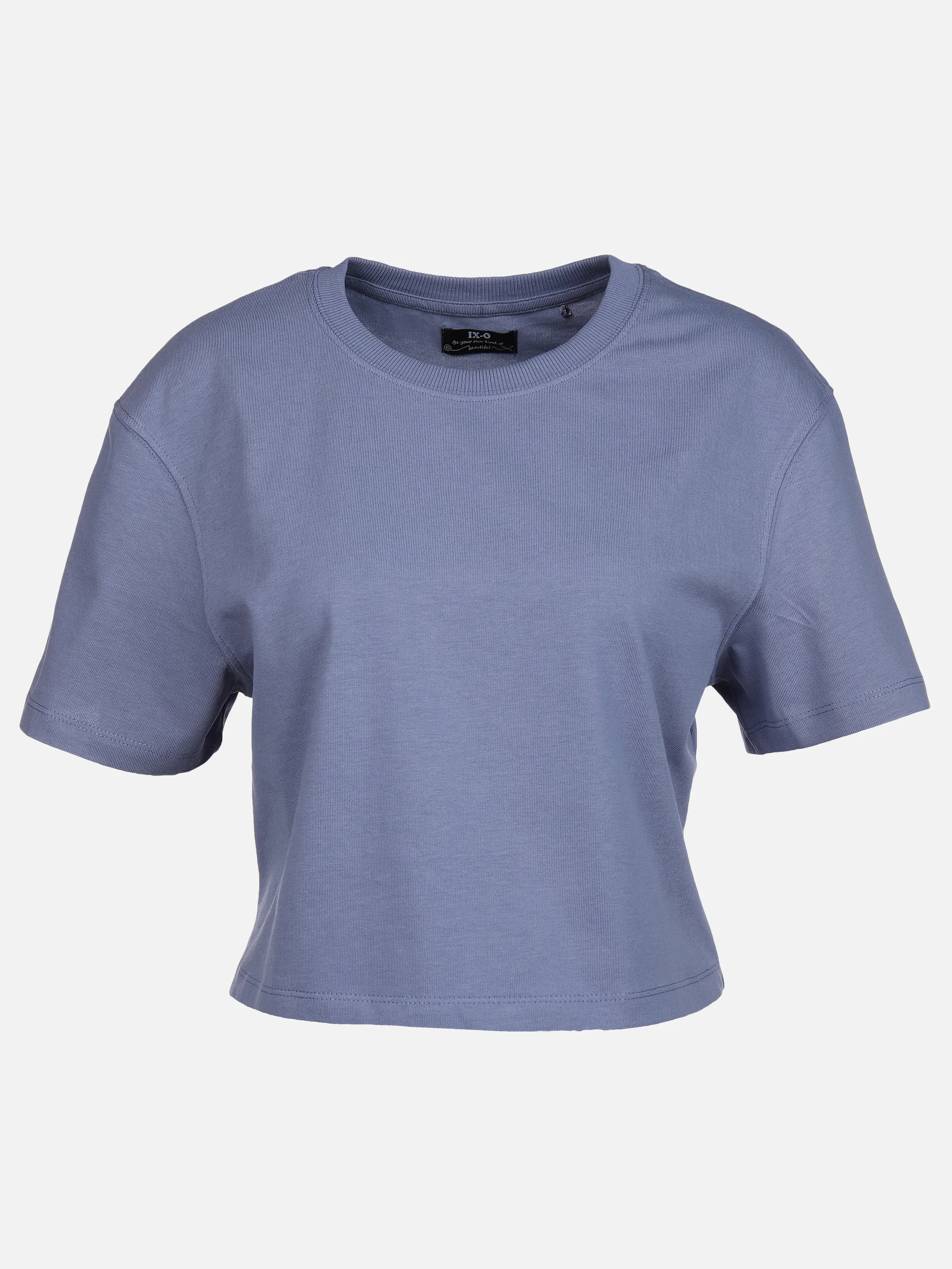 Mädchen Cropped Shirt unifarben