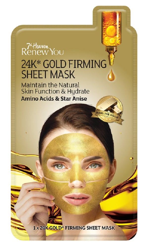 7th Heaven Sheet Mask<br>1 Stück, Renew You 24k Gold Firming