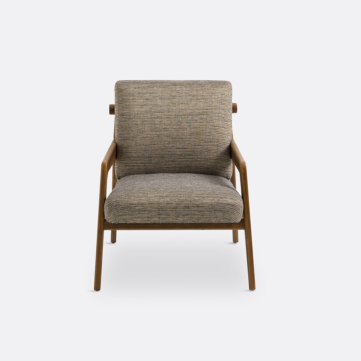 LA REDOUTE INTERIORS<br>Poltrona vintage com mistura de tecido e couro, Vinato