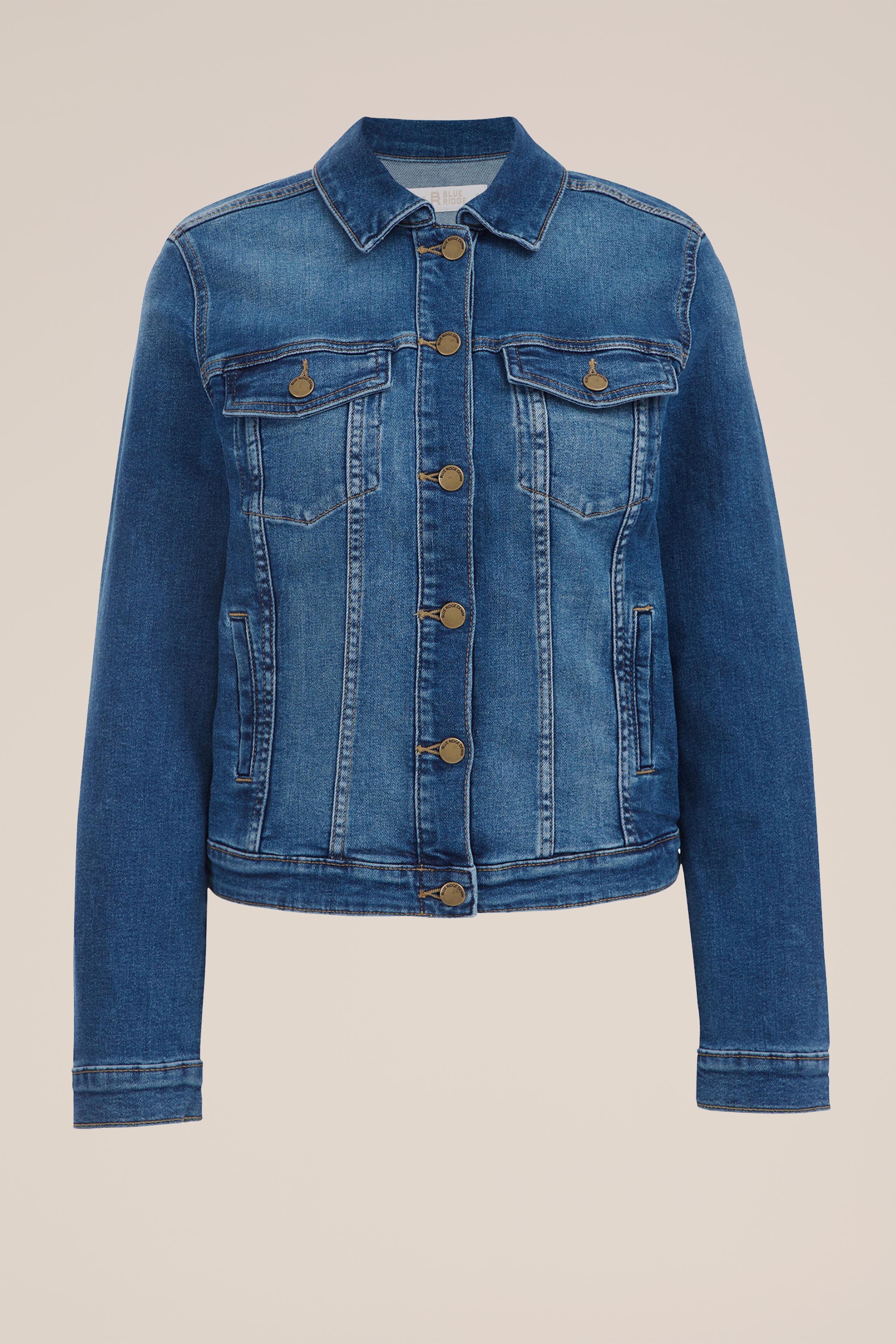 denim jack met comfortstretch Blue Ridge Donkerblauw
