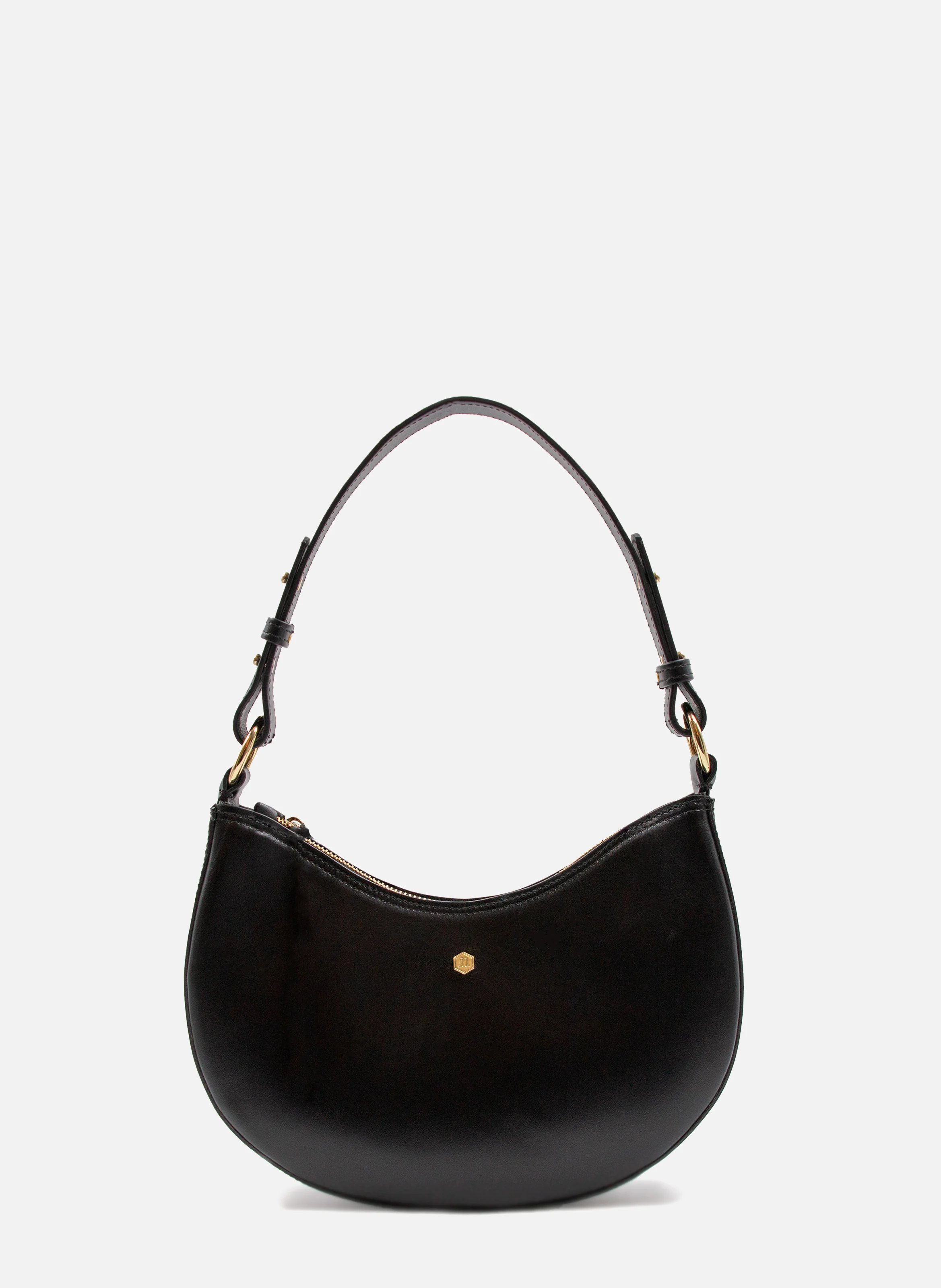 Sac hobo cuir lisse | Noir