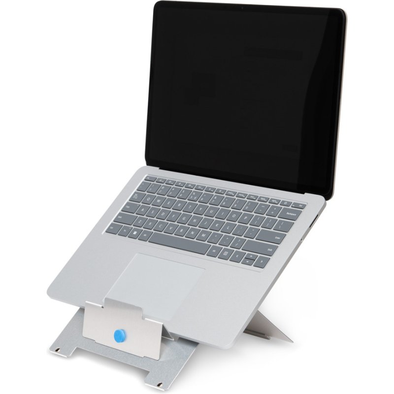 R-Go Tools Support pour ordinateur portable R-Go Riser Flexible, pliable et réglable, ergonomique, aluminium Hylite, argent