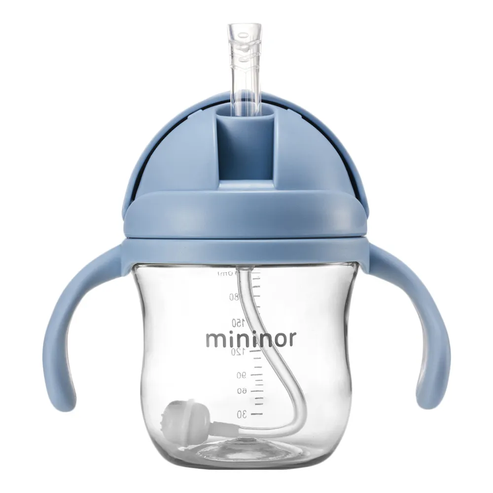 Mininor Sugerørskop Tritan 220ml - blå