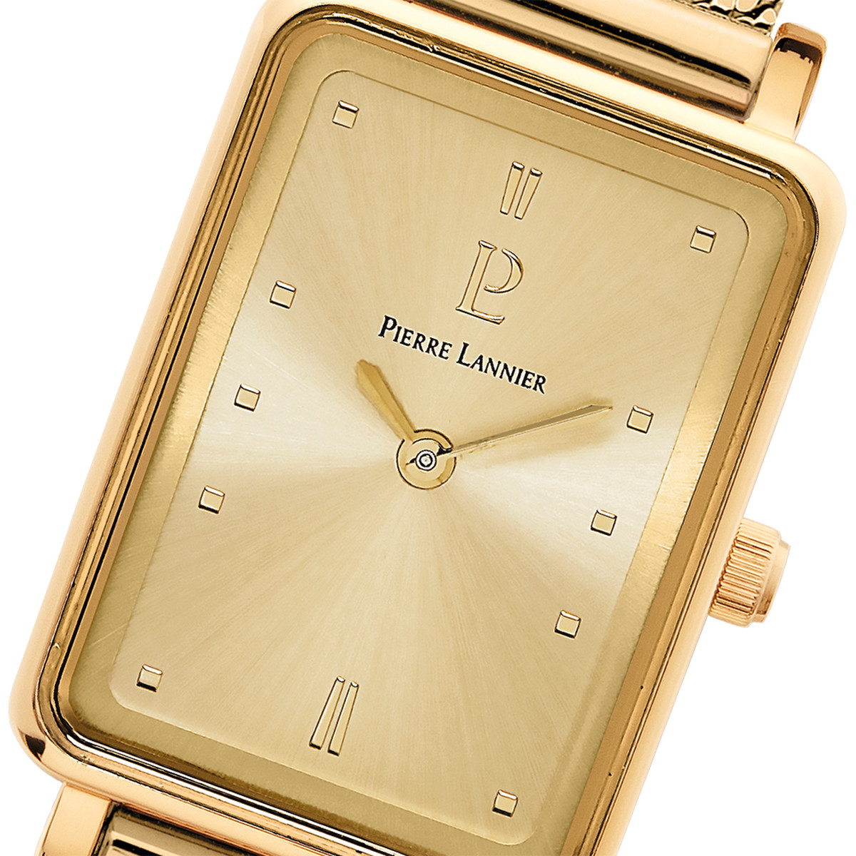 Montre Pierre Lannier Ariane femme bracelet acier doré maille milanaise