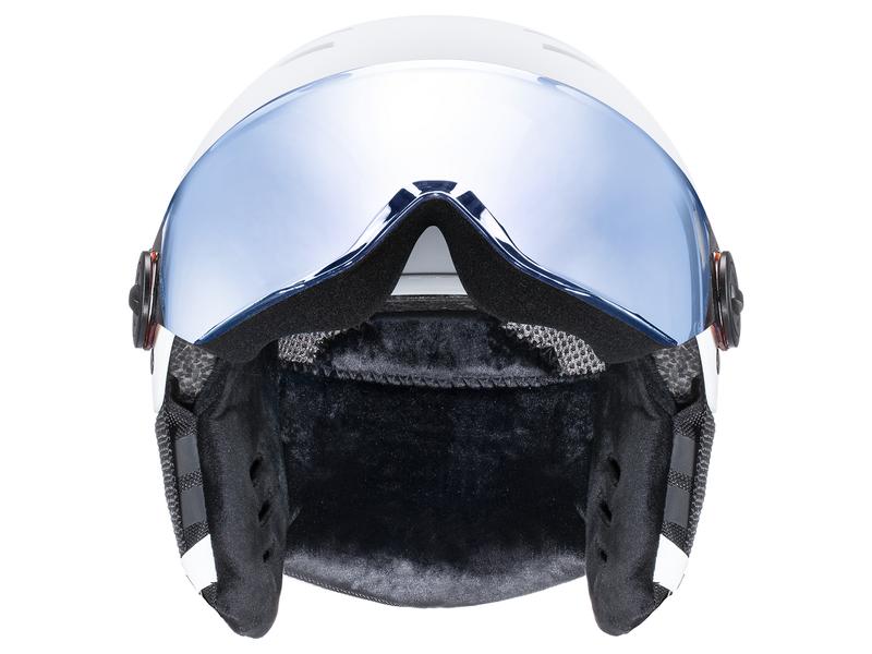 uvex Helm Rocket Jr. Visor White-Black Mat, S Kinderhelm mit Visier