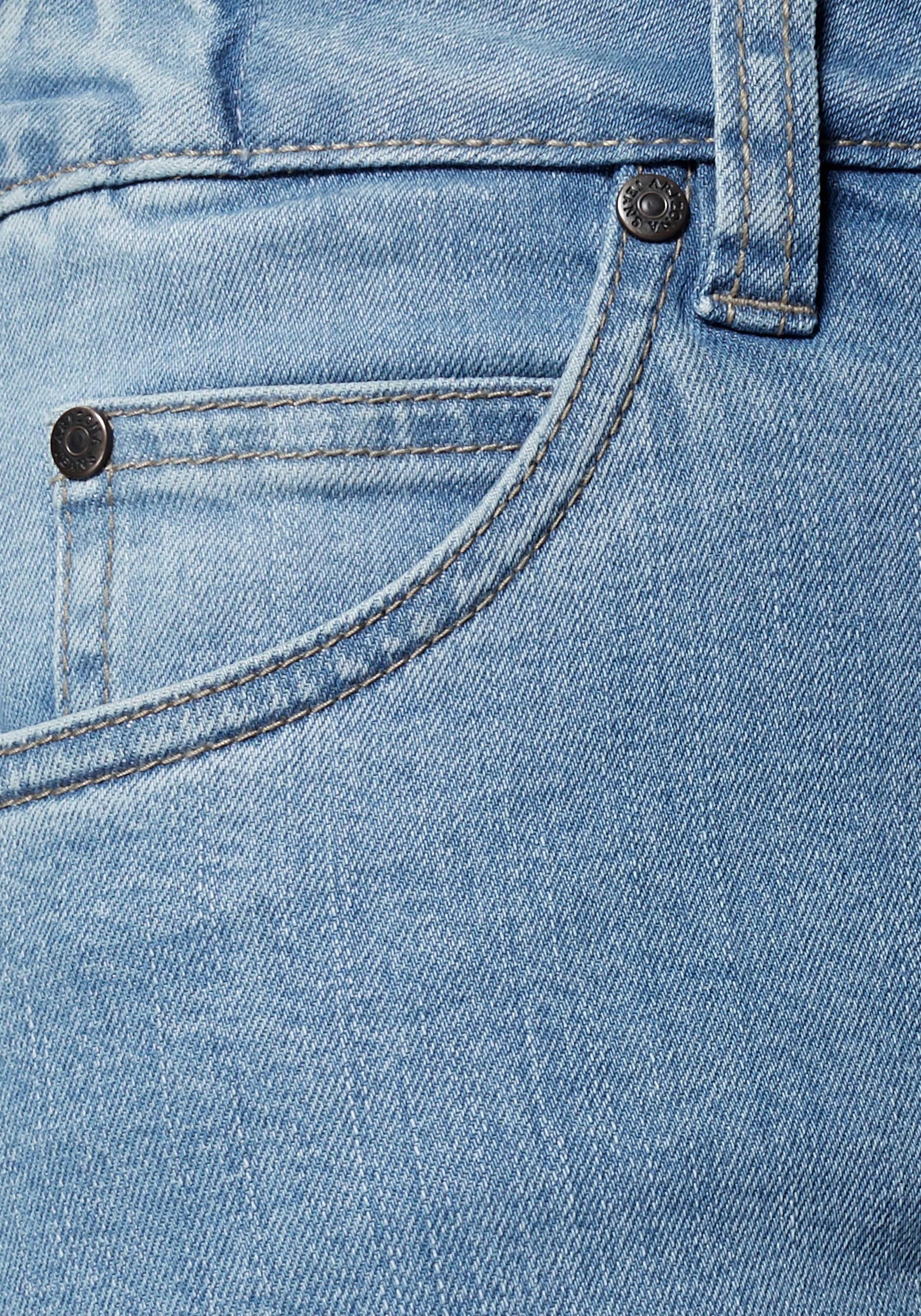 Arizona Bootcut-Jeans »Bund mit seitlichem Gummizugeinsatz«, hohe Leibhöhe,  Bootcut,  mit Stretch,  klassischer 5-Pocket-Style