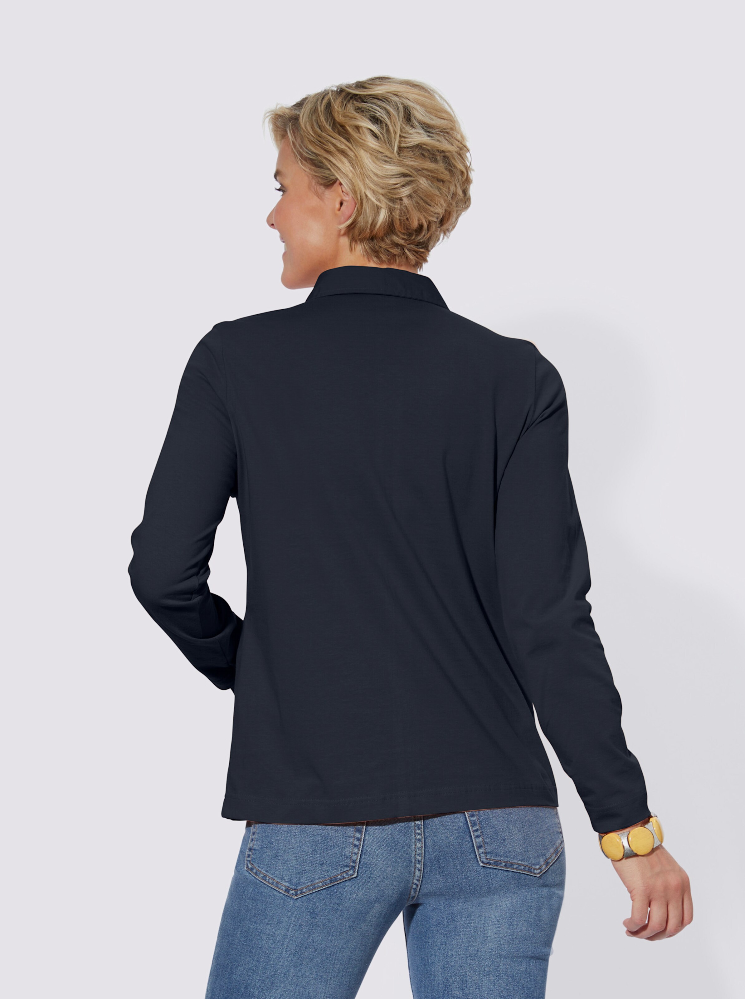 Langarm-Poloshirt