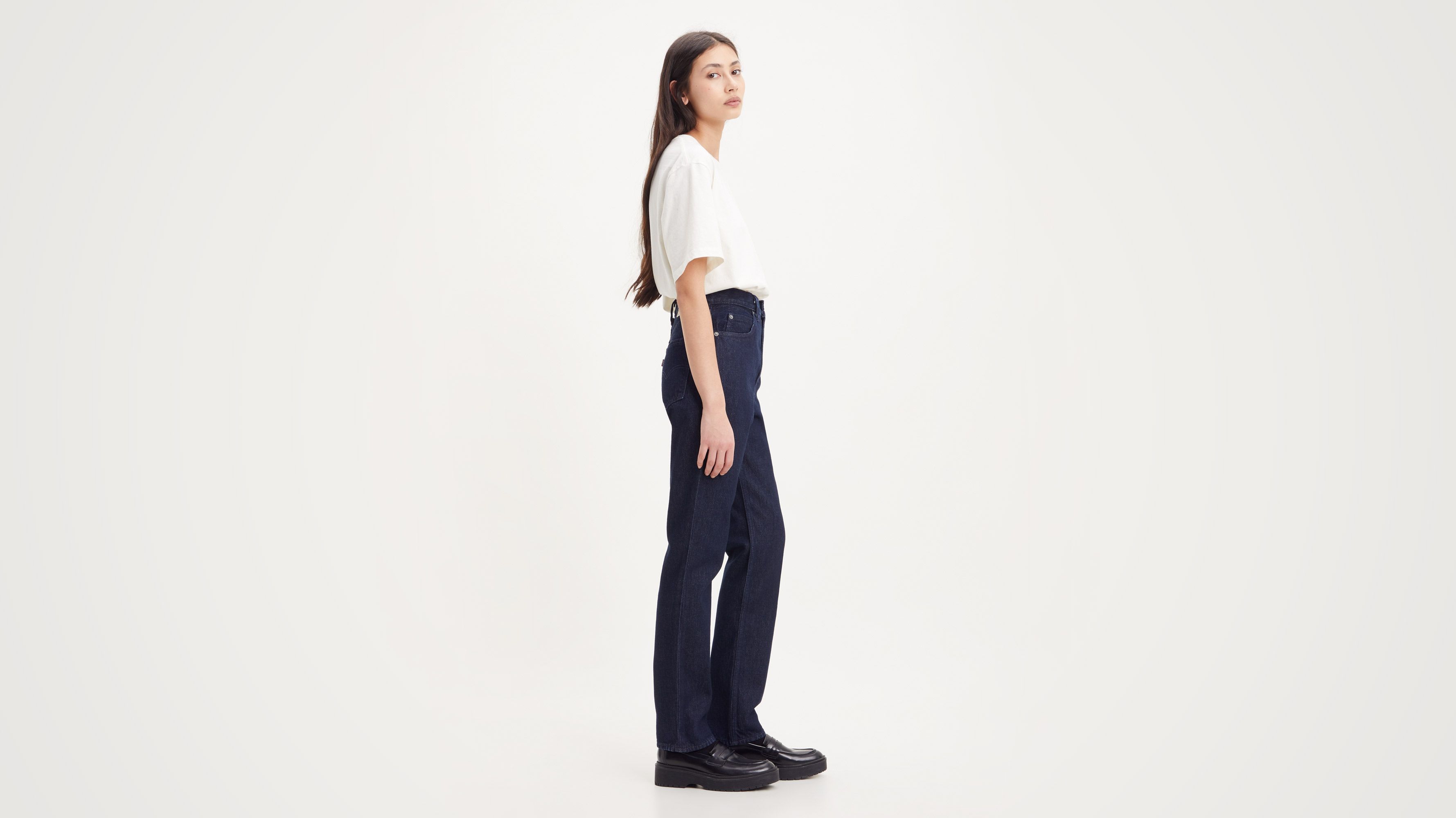 Jean droit ’70s WellThread® à taille haute - Indigo Rinse - Bleu
