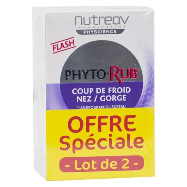 Nutreov Physcience Phyto-Rub Alívio da Resfriado, Pacote com 2 x 10 comprimidos