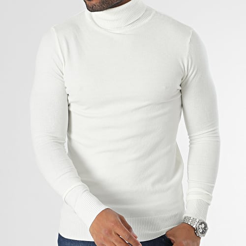 Pull Col Roulé Beige Clair