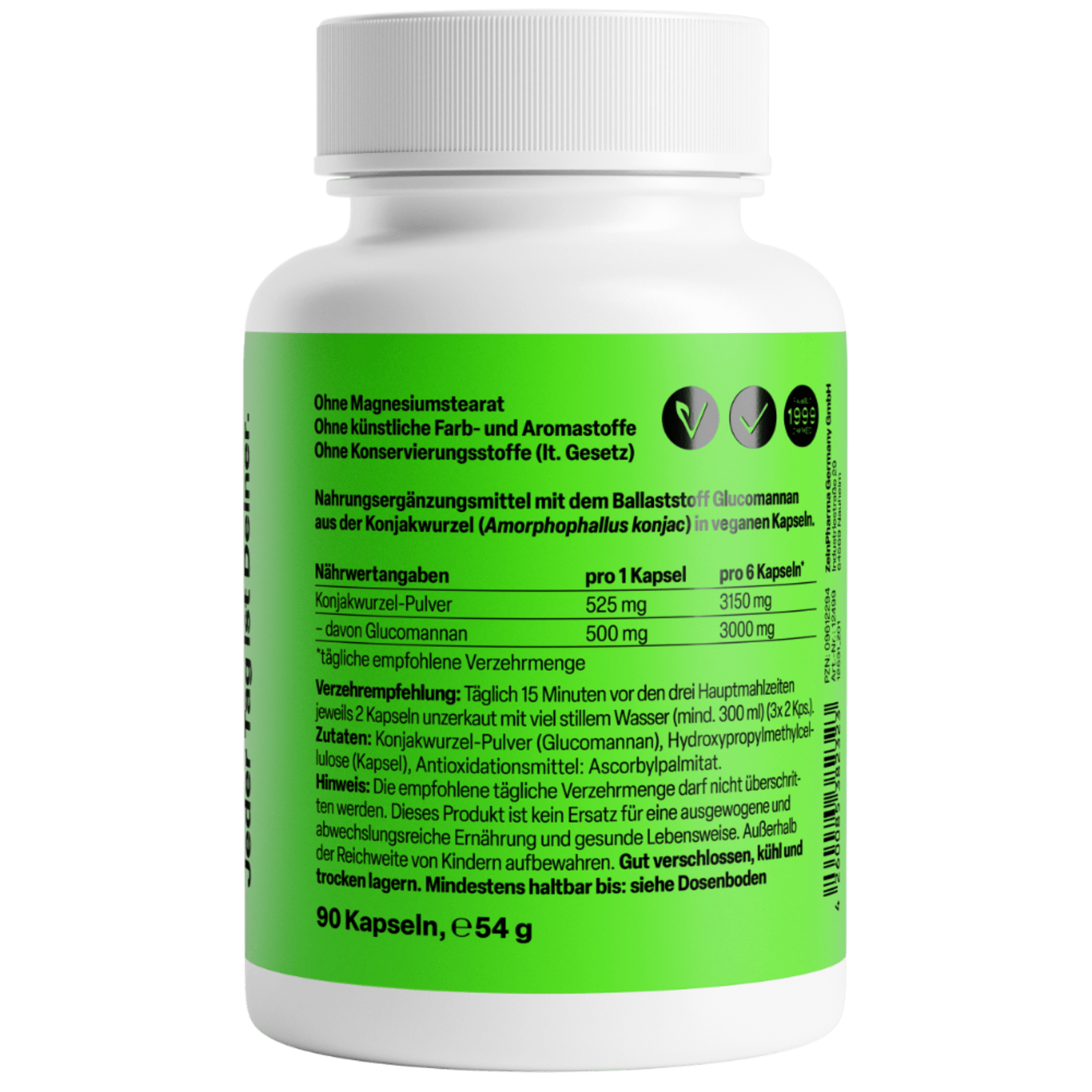 Glucomannan 500mg (90 Kapseln)