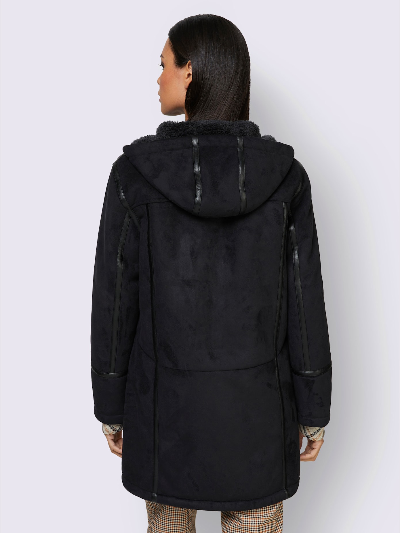 Veste en synthétique aspect peau d'agneau
