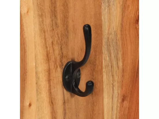Porte-manteaux muraux 2 pcs 36x3x110 cm Bois d'acacia massif
