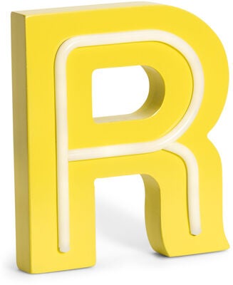 POPP Bokstavlampe R, Gul