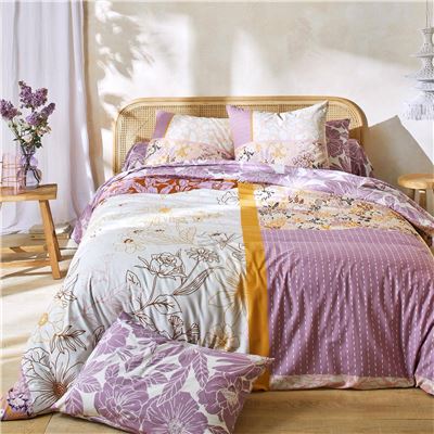 Linge de lit patchwork de fleurs - BECQUET CRÉATION
