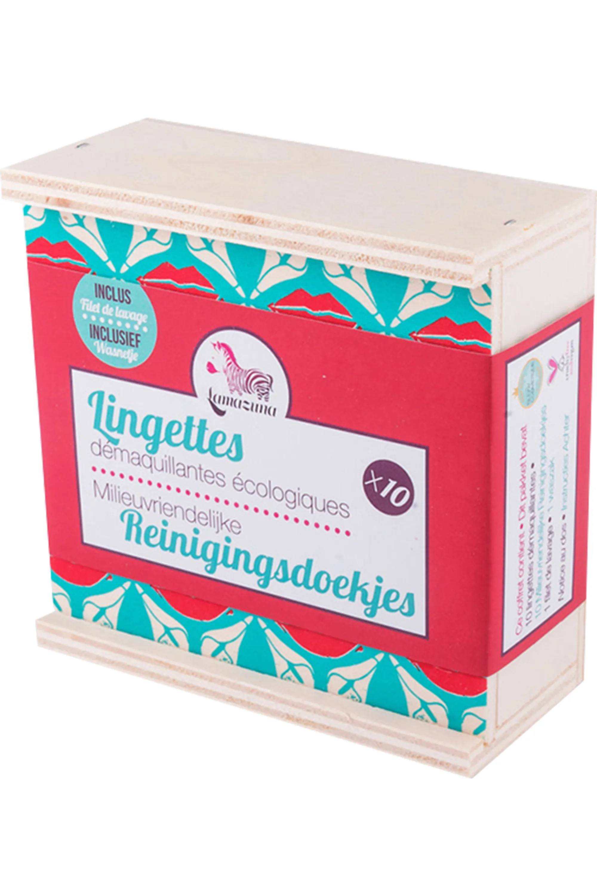 Lamazuna Coffret de 10 Lingettes Démaquillantes lavables réutilisables