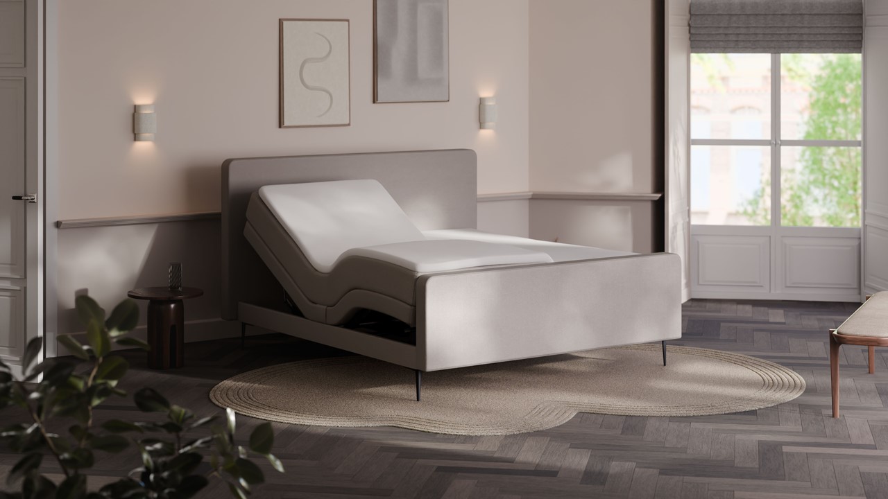 Elektrische boxspring Glade - Natural linen natural