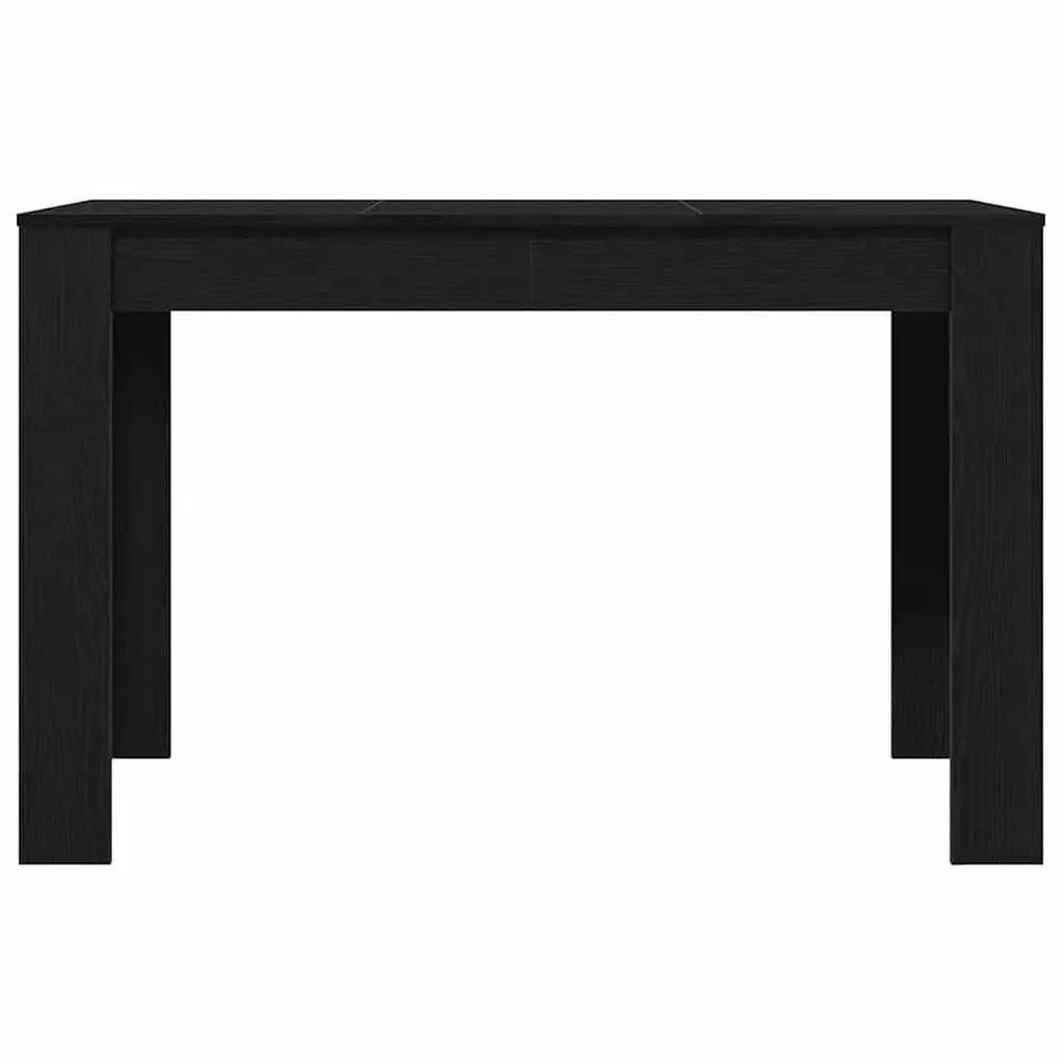 vidaXL Eettafel - Rechthoekige tafel - Zwart eiken - Bewerkt hout - 120x60x76 cm