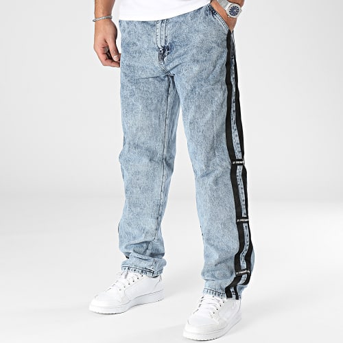 Jean A Bandes Bleu Denim