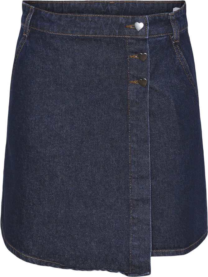 Pieces PCNEVIN HW MINI SKIRT Blå
