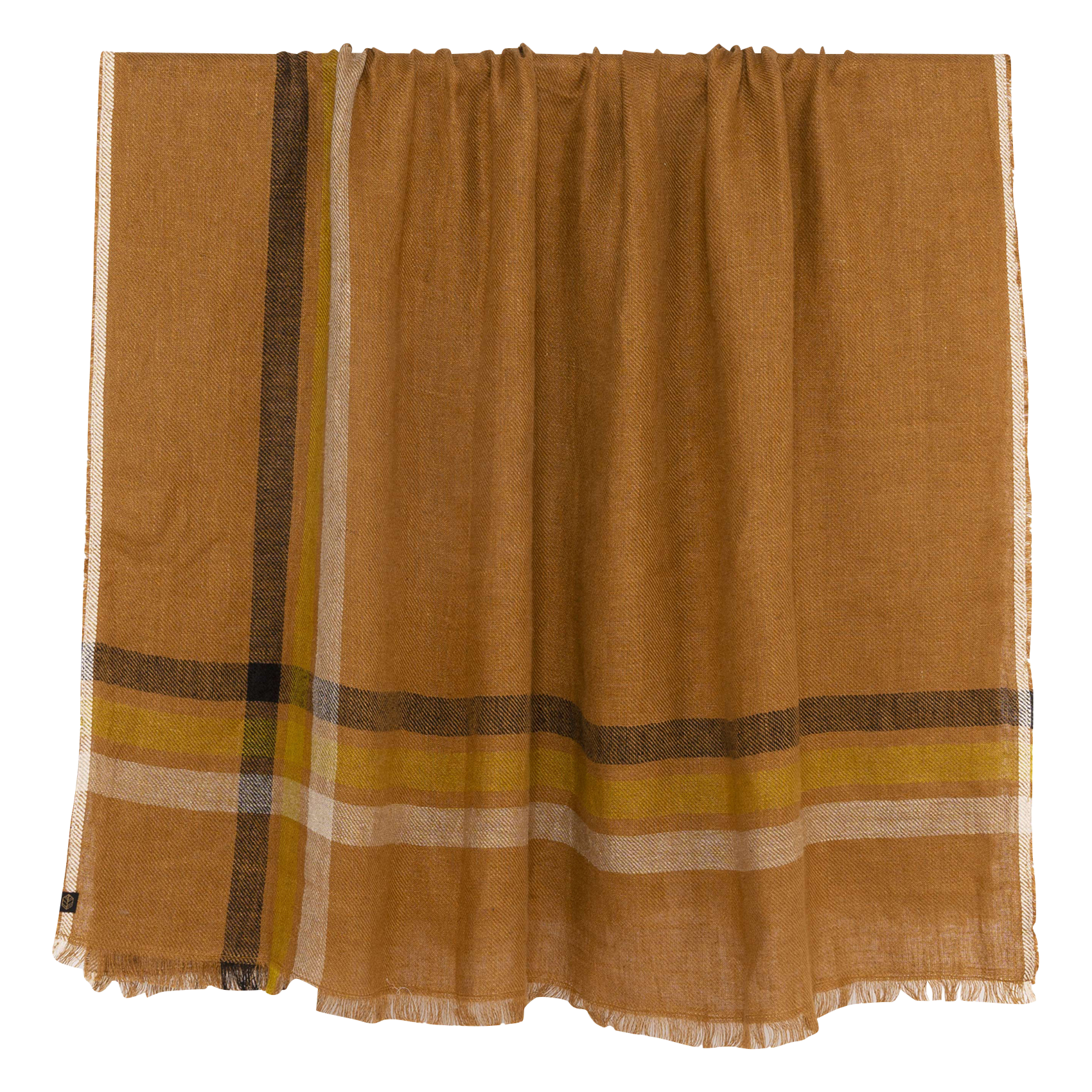 MALIBU - Plaid en lin| Marron