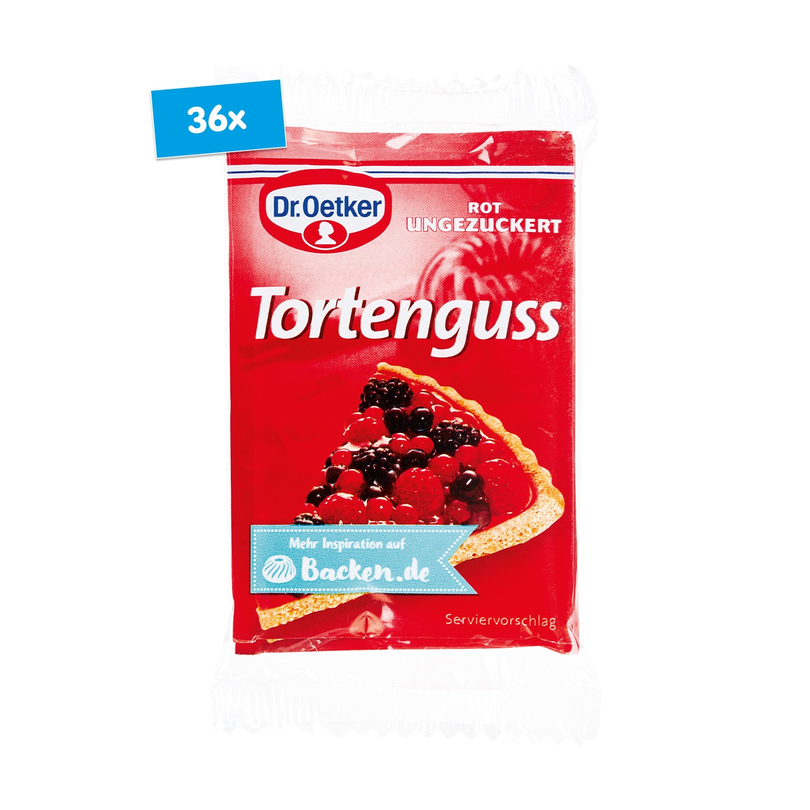 Dr. Oetker Tortenguss Rot für 3 x 250 ml, 36er Pack