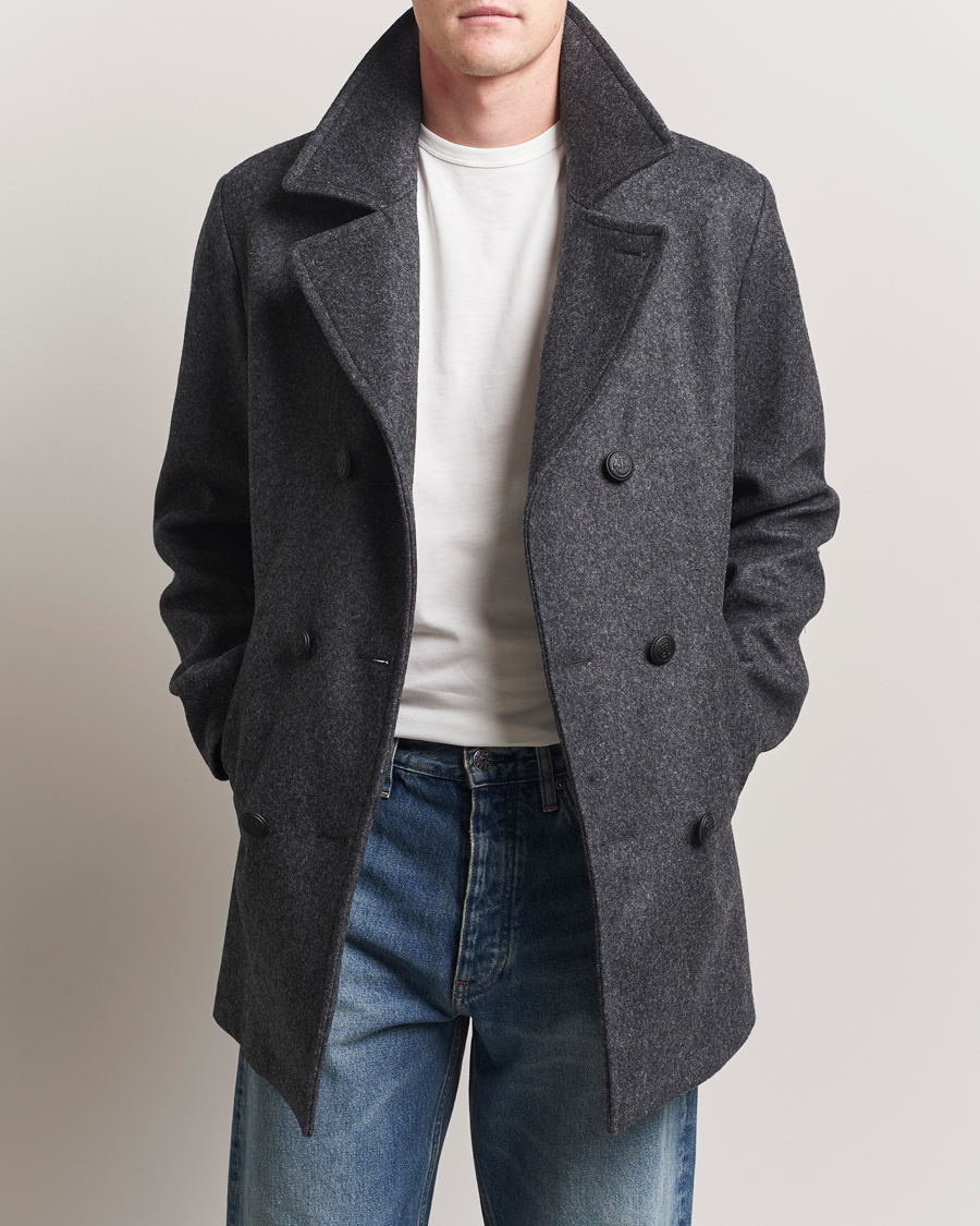 Armor-lux Kermor Wool Peacoat Grey Melange