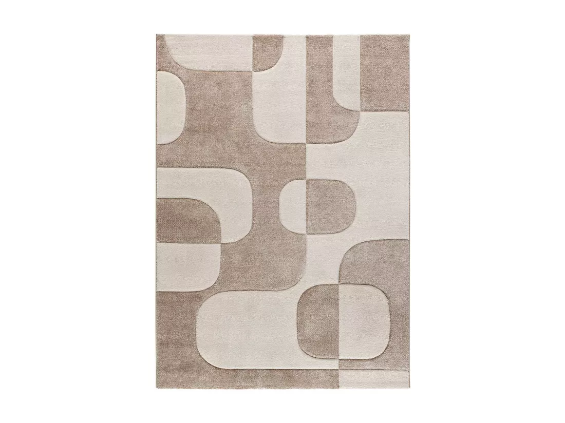 Tapis intérieur - géométrique - crème - 200 x 290 cm - LENA