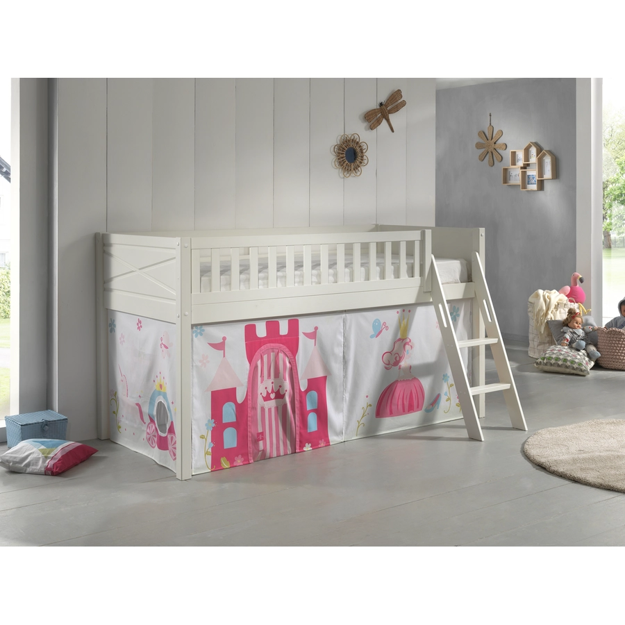 VIPACK Spielbett SCOTT 90 x 200 cm Princess weiß