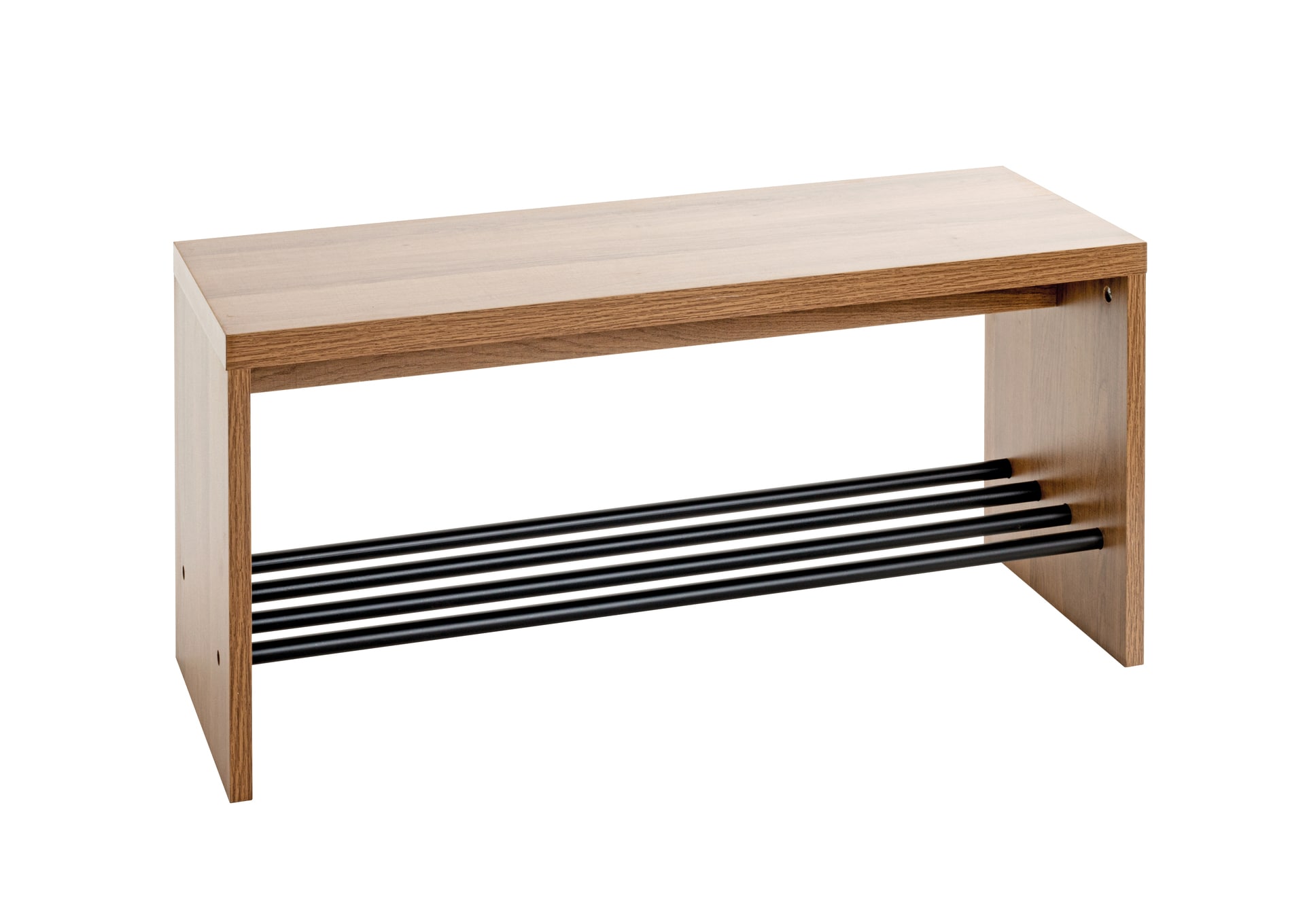 Schuhbank 80 x 40 cm braun/schwarz
