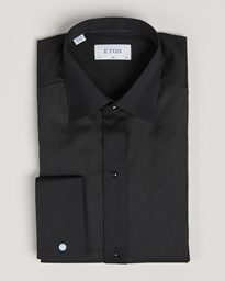 Eton Slim Fit Plissé Tuxedo Shirt White