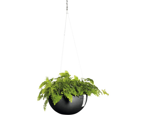 Ecopots Brussels hangende bloemenmand, kunststof, Ø 26,5 cm, H 13 cm, donkergrijs