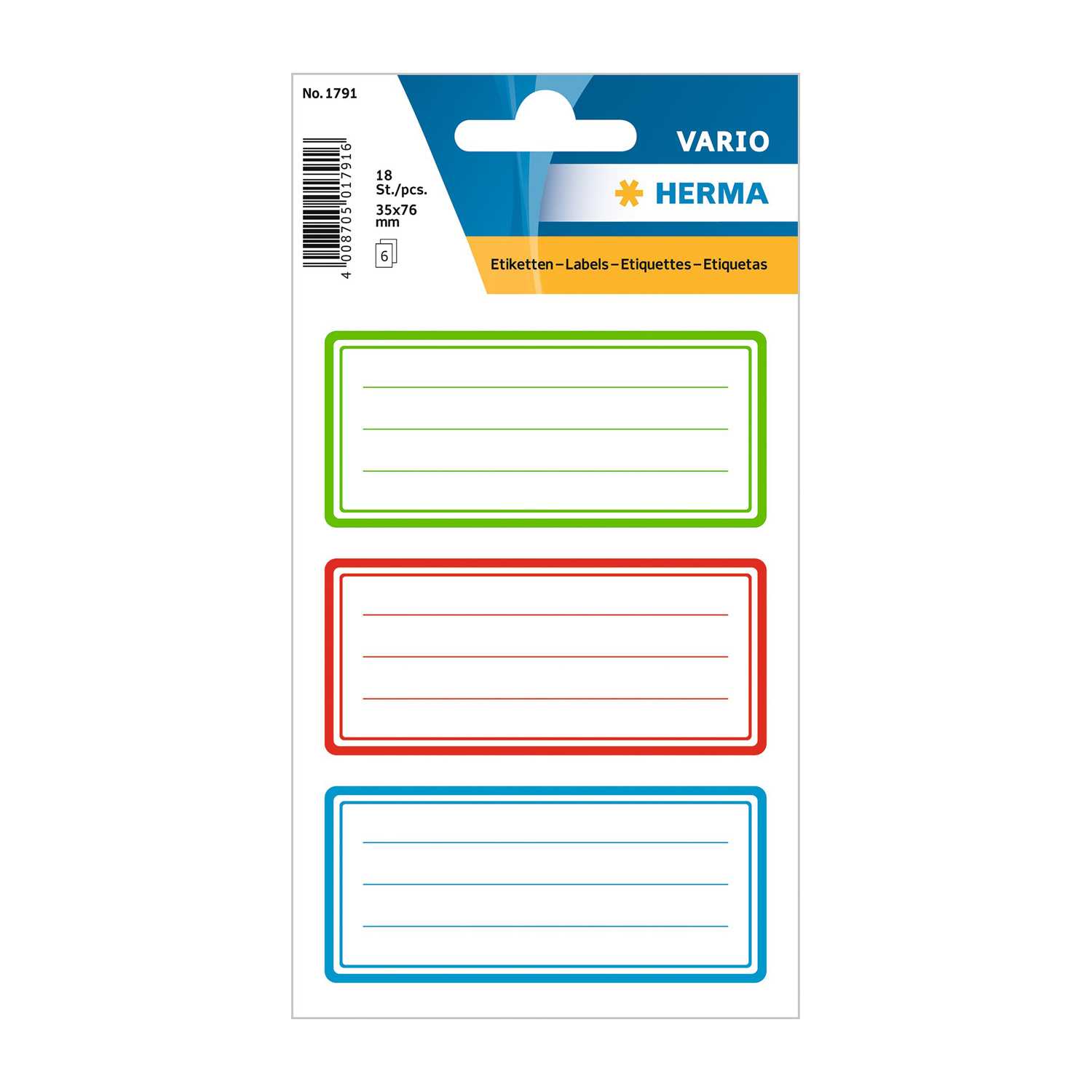 Herma Buchetiketten Sticker Schulserie 18 Stück