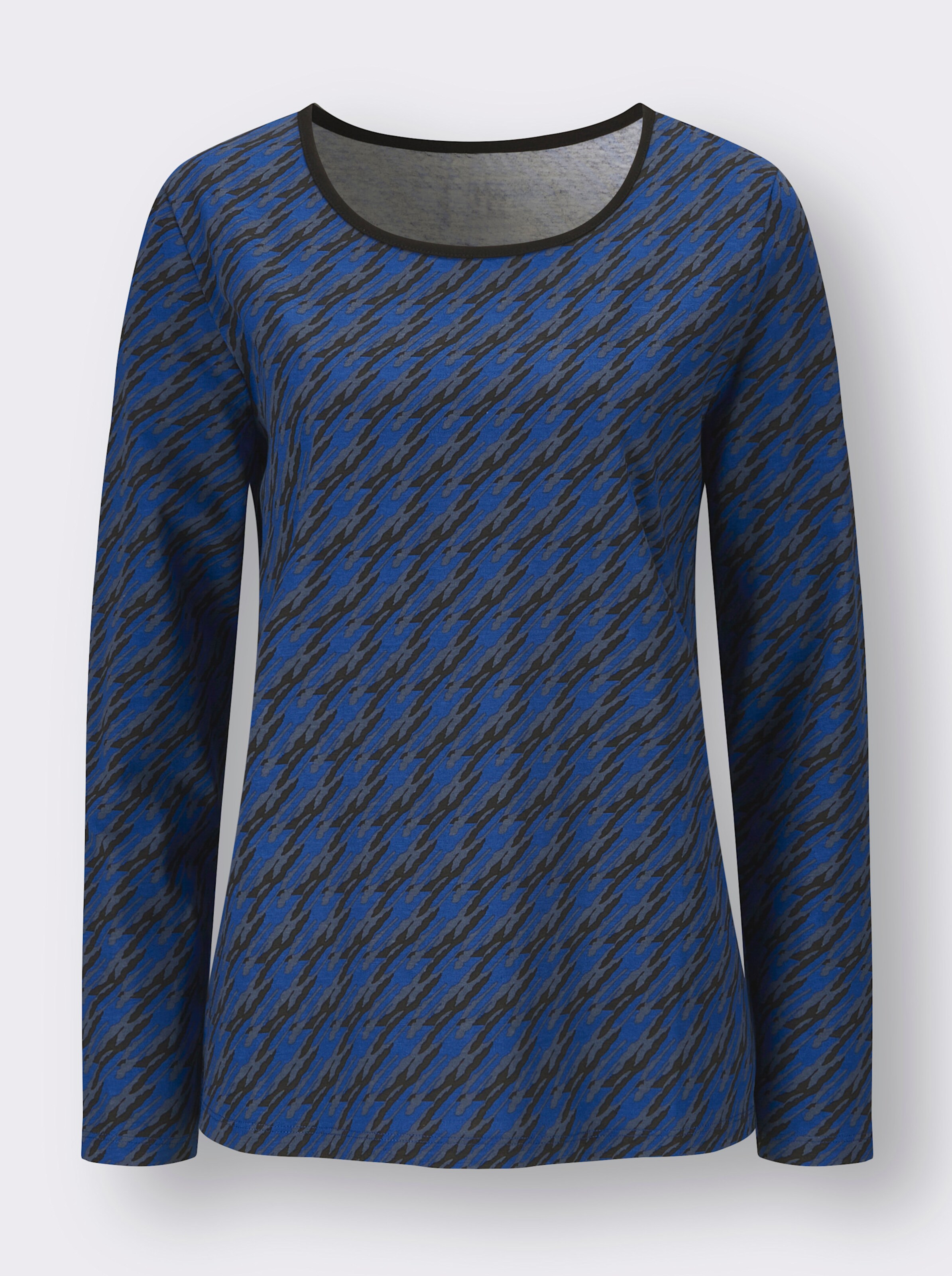 Langarmshirt im grafischen Muster