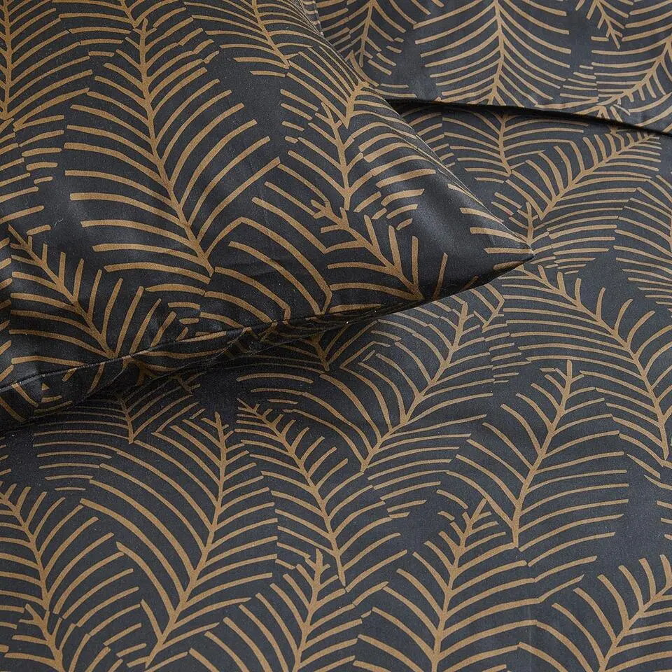 Damai Bellezza - Dekbedovertrek - Satijn - 240x200/220 cm - Zwart