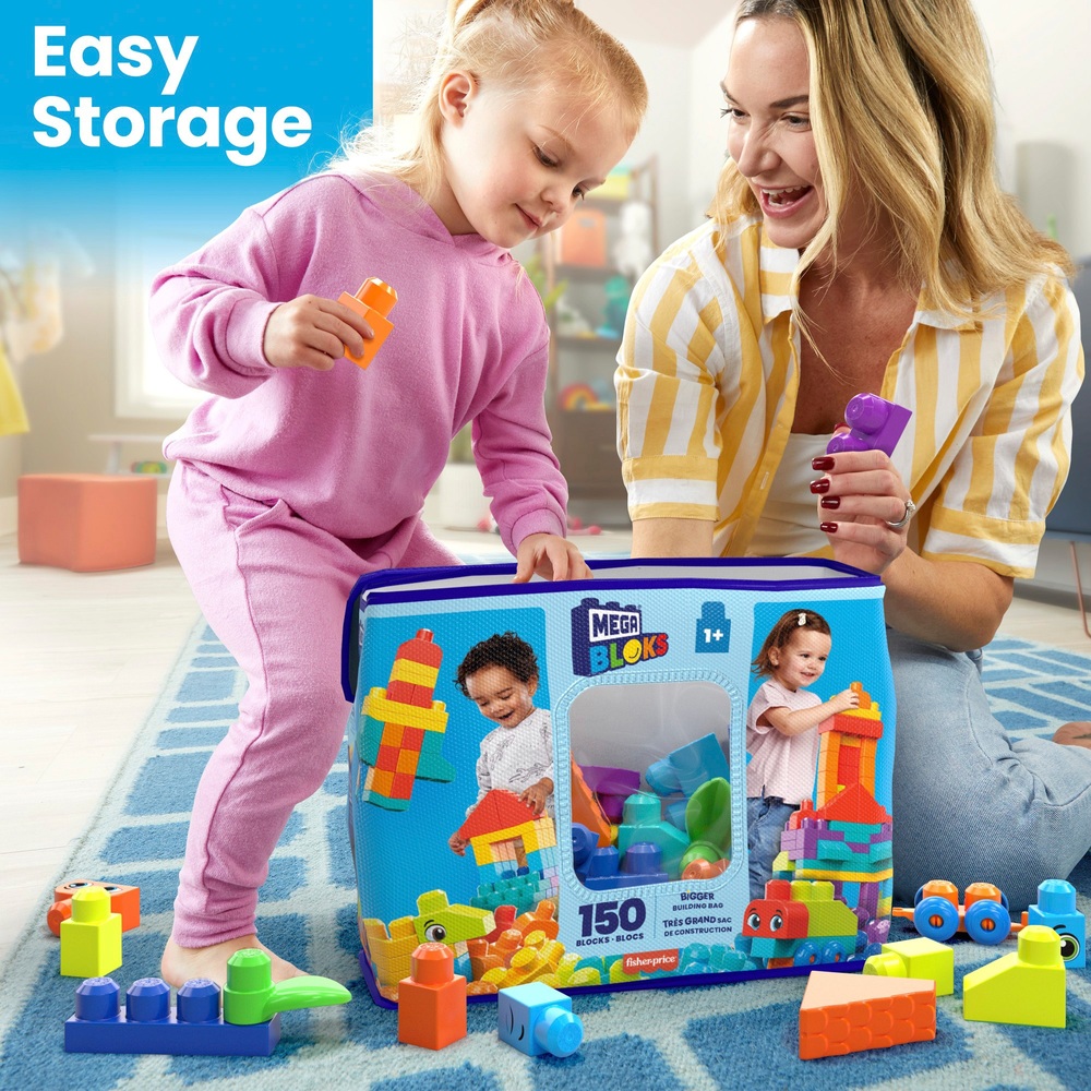 Mega Bloks First Builders 150-teiliges größeres Baukasten-Spielset